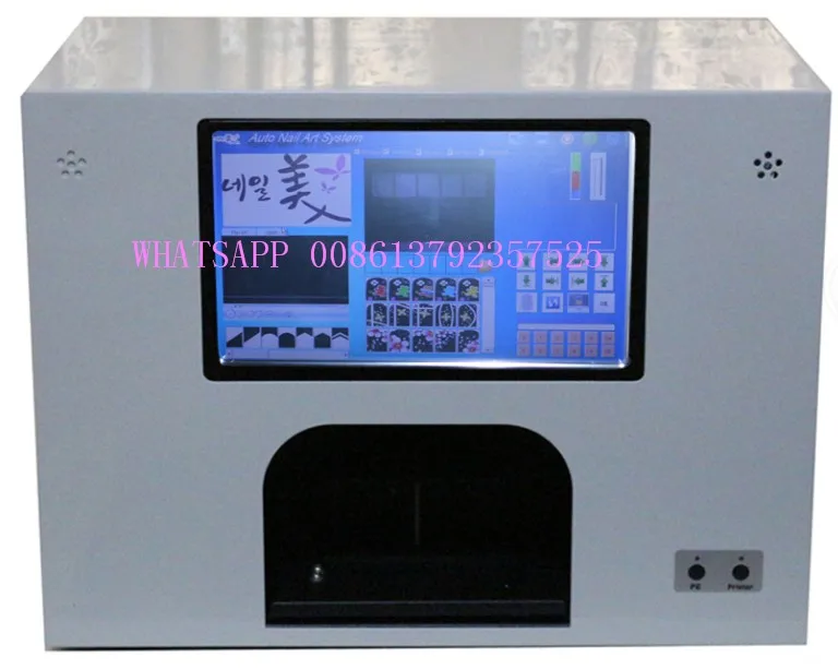 Модернизированный все в одном принтер для ногтей Цветочная печатная машина 5 ручная печать ногтей одновременно - Цвет: White EU plug