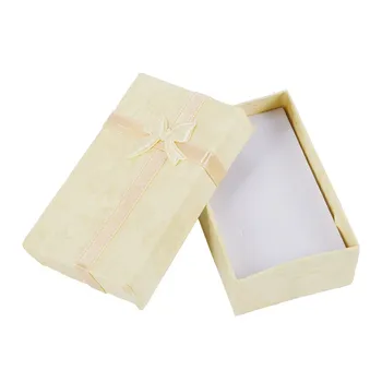 

5x Jewelry Ring Earring Necklace Gift Display Package Cardboard Cute Case Box Yellow