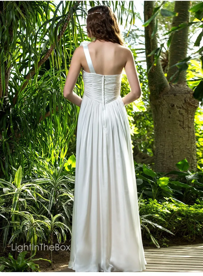 Халат de soiree Милая vestido de festa longo Платье на Одно Плечо с цветочным принтом Формальные Вечерние платья дешевые белые длинные платья для подружек невесты