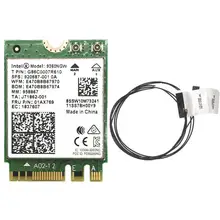 С 2 шт антеннами+ 1,73 Гбит/с беспроводной 9260NGW NGFF Wifi карты для Intel ac 9260 2,4 г/5 ГГц 802.11ac Bluetooth 5,0