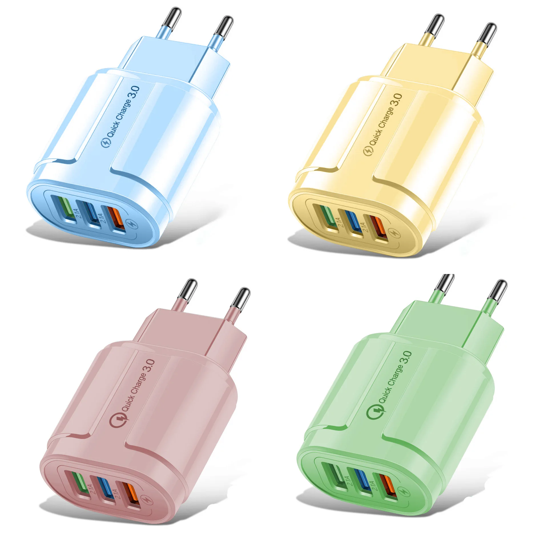 3A Fast Quick 3.0 Charge For iPhone Ipad 11 12 13 30W Wall USB Charger EU/US Plug Adapter for Samsung Android Huawei Macaron | Мобильные