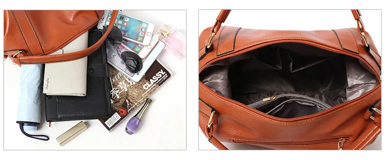 Vintage Women Handbags Luxury Designer 2019 Brand Purse Large Leather Boston Crossbody Bag for Ladies Office Hand Bag Black Blue (9)