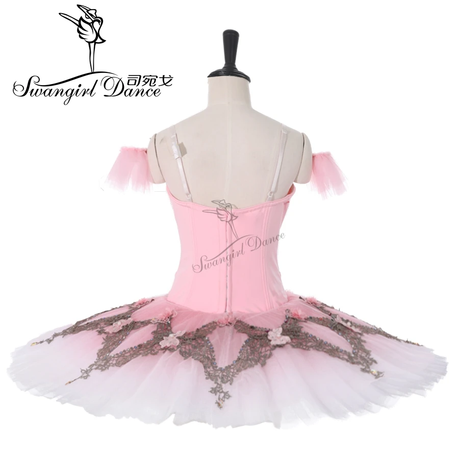 La sylphide/Розовая профессиональная пачка для девочек; профессиональная блинная пачка; сценический костюм для конкурентов; BT9282