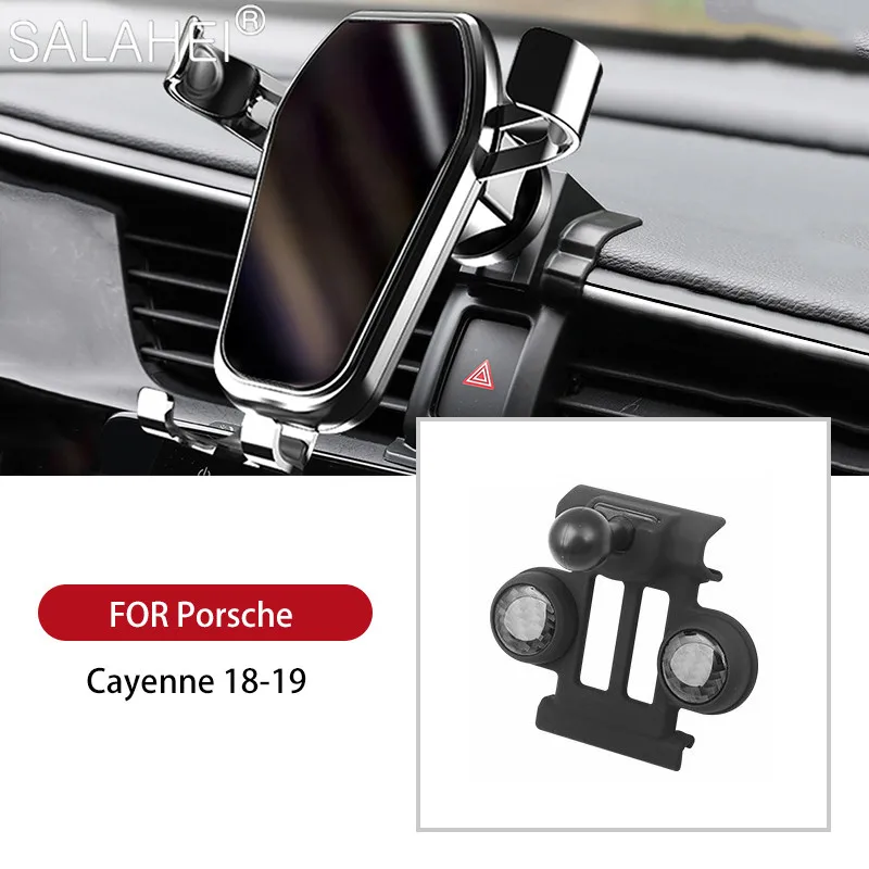 

Promotion Car Holder Bracket For Mobile Phone Cell in Car Dashboard Air Vent Stand Clip Mount GPS For Porsche Cayenne 2018 2019