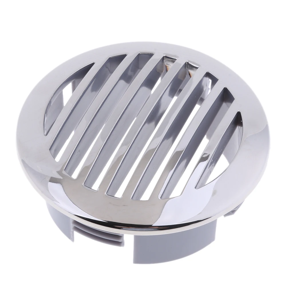 2 Pack Round Louvered Vent 3 inch 76mm - Marine Boat Air Vent, 316 Stainless Steel Caravan Vents (81933SS-HP)