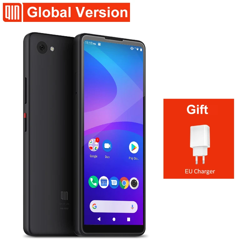 best android cellphone Global Version QIN 2 Pro Full Screen Phone 4G Network With Wifi 5.05 Inch 2100mAh Andriod 9.0 SC9863A Octa Core Feature Qin 2pro recommended cell phone for gaming