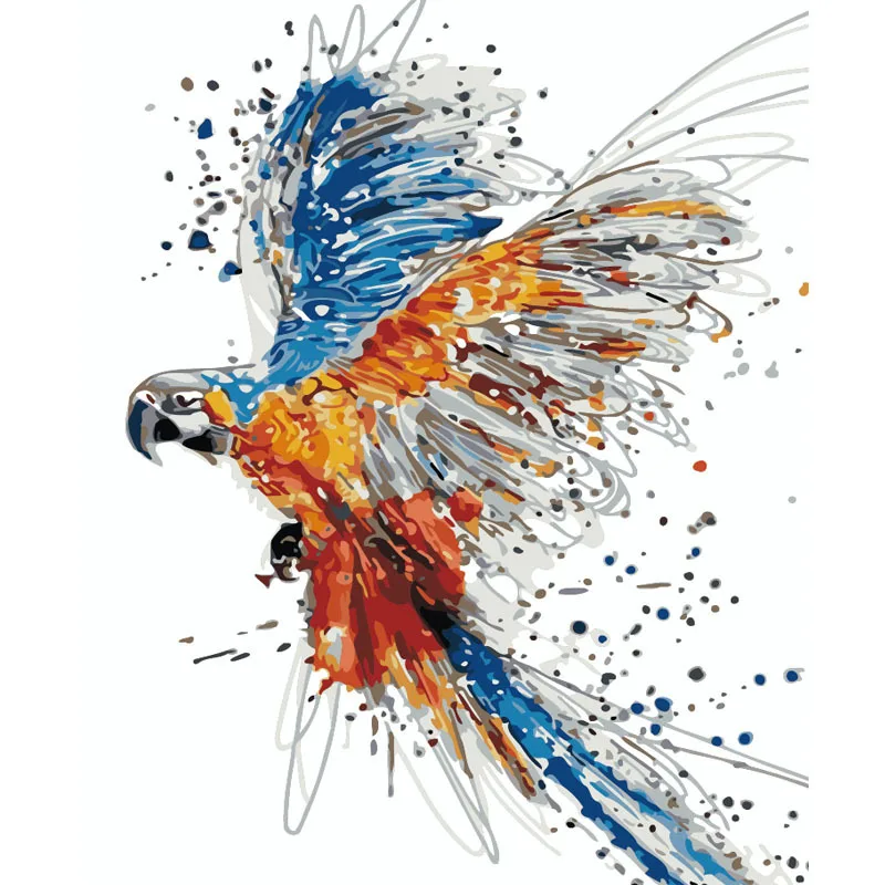 Раскраска по номерам Единорог собака животные взрослые краски по номерам птицы для детей DIY schilderen op nummer dieren - Цвет: 1