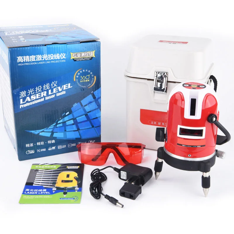 

5 lines 6 points laser level Tilt Function 360 rotary Self Lleveling cross laser line leveling outdoor model tools