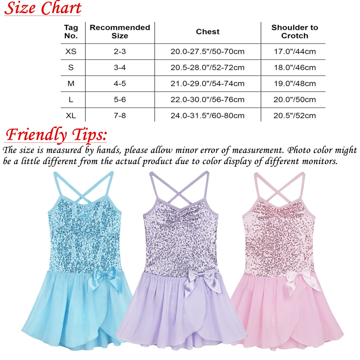 Детский гимнастический купальник MSemis балетное платье с блестками для девочек