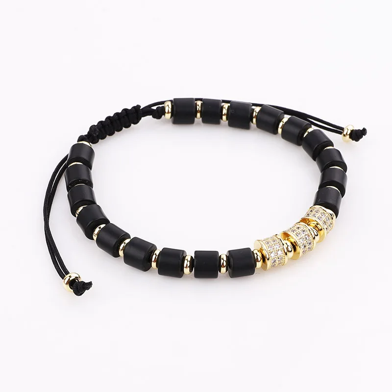 Men Women Jewelry Bracelet Brass CZ Charms Natural Stone Beads Bracelet Jewelry Warp Bracelet Men Women - Image 6