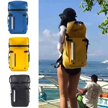 30L водонепроницаемый заплечный гермомешок ролл-Топ Закрытие и мягкая задняя панель, передний карман держать плавники и светоотражающие детали