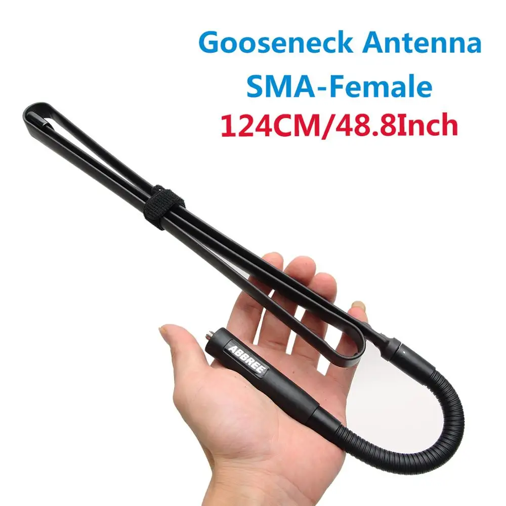 ABBREE AR-152G Gooseneck SMA-Female 144/430MHz VHF UHF Двухдиапазонная тактическая антенна для Baofeng UV-5R UV-82 рация