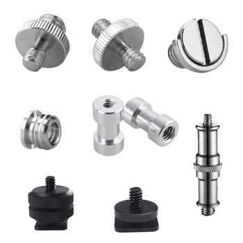 

Camera screw accessories "E" type Flash holder Conversion screw 1\4 change to 3\8 screw quick plate transform screw adapter