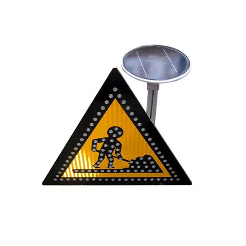 Треугольный солнечный дорожный знак с мигающим светодиодный светильник, солнечный дорожный знак для дорожного движения безопасный предупреждающий светильник