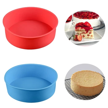 

Silicone Layered Cake Mold Round Shape Silicone Bread Pan Toast Bread Mold Cake Tray Mould Non-stick Baking Tools