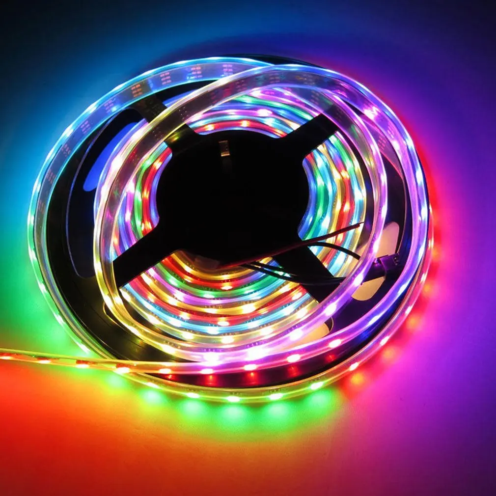 

LED Chip 12V LED Strip Light DIY Decoration 5M WS2812B WS2811 5050SMD Household Hotel Theater Club Shopping Mall