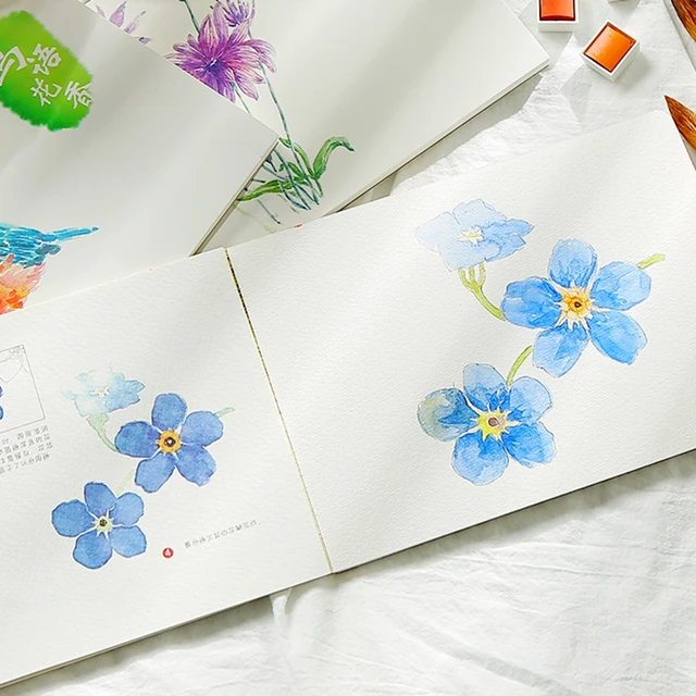 Beginner Watercolor Coloring Books for Adults Children Reduce Pressure Hand  Painting Copy Manuscript Album Coloring Drawing Book - AliExpress