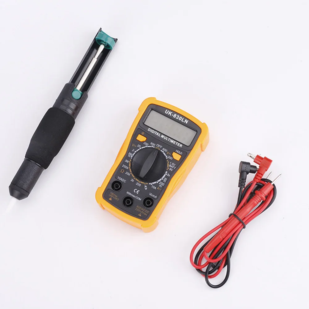 15 шт./компл. 60W 220V Регулируемый Температура Электрический паяльник Комплект Портативный сварочный инструмент для ремонта штепсельная вилка европейского стандарта с мультиметр
