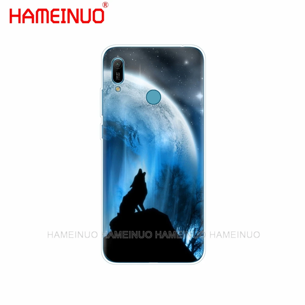 Силиконовый чехол для телефона huawei Y5 Y6 Y7 Y9 PRO PRIME honor 8s 8a 20 LITE PRO 10i view 20 V20 защитный чехол бампер волк