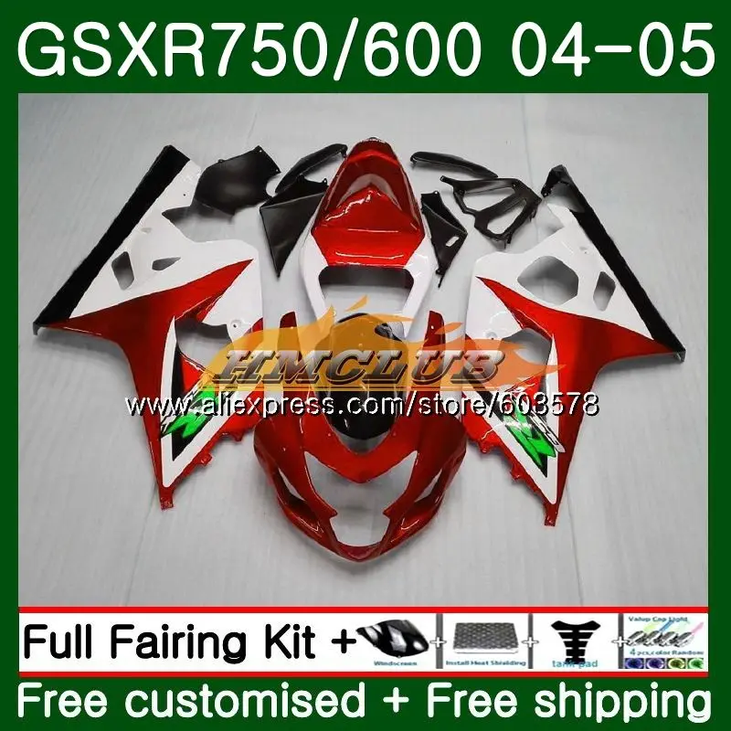Средства ухода за кожей для SUZUKI GSXR 750 K4 GSXR 600 GSX-R600 04 05 красные, черные 5CL. 113 GSXR-600 GSX R750 GSXR600 04 GSXR750 2004 2005 обтекатель