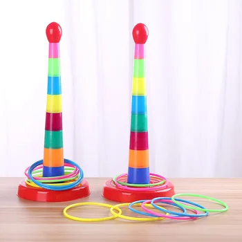

1 Set Colorful Piling Ring Separable Throw Circle for Children Kid Toy Parent-Child Interactive Educational Toys K1608 I