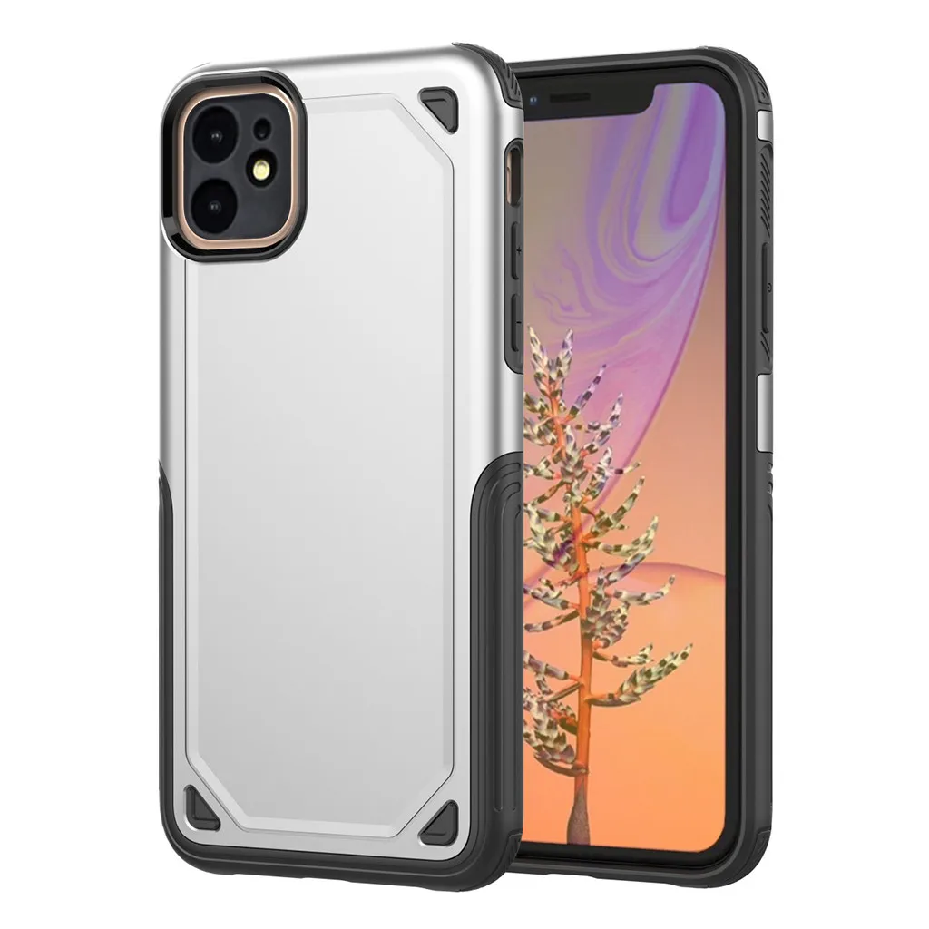 Mosunx для iPhone 11 и 11 Pro Max 6,1 11 Pro 6,1 6,5 5,8 дюймов Чехол Прочный чехол для телефона s Drop для IPhone 11 pro Max - Цвет: Серебристый
