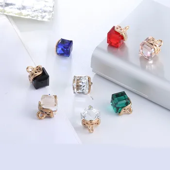 

10pcs DIY earrings accessories - Crystal Pendant earstring findings studs earring making hooks sluitingen voor sieraden