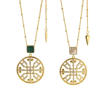 

2020 collares de moda luxury Jewelry For Women shell rihinestone pendant necklace for women as gift free shipping