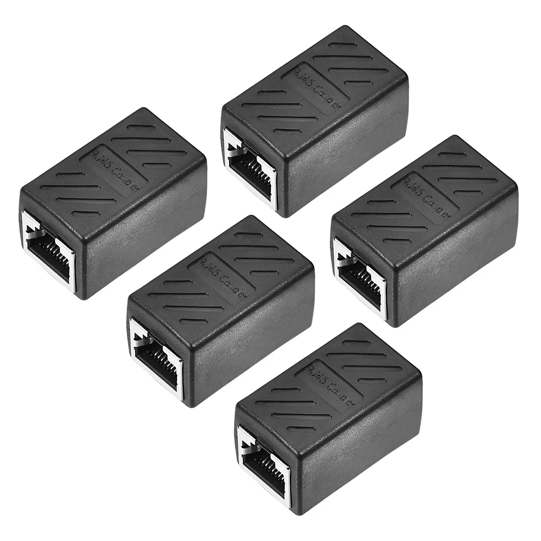 Uxcell RJ45 муфта встроенный разъем Cat7 Cat6 Cat5e Ethernet кабель удлинитель адаптер Женский 36x20x20 мм 5 шт