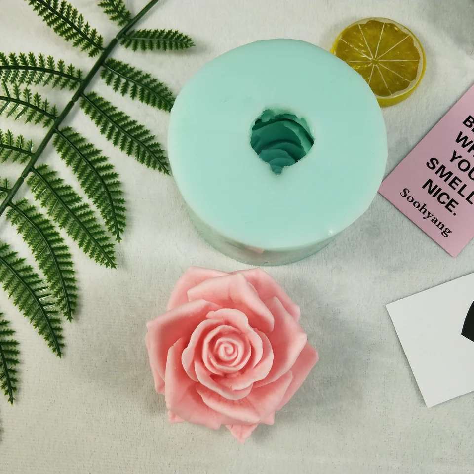 Mujiang 6-Piece Rose Flower Silicone Molds Set - 3D Fondant Molds For Cake Decorating, Candles, Soap & Chocolate - View #8