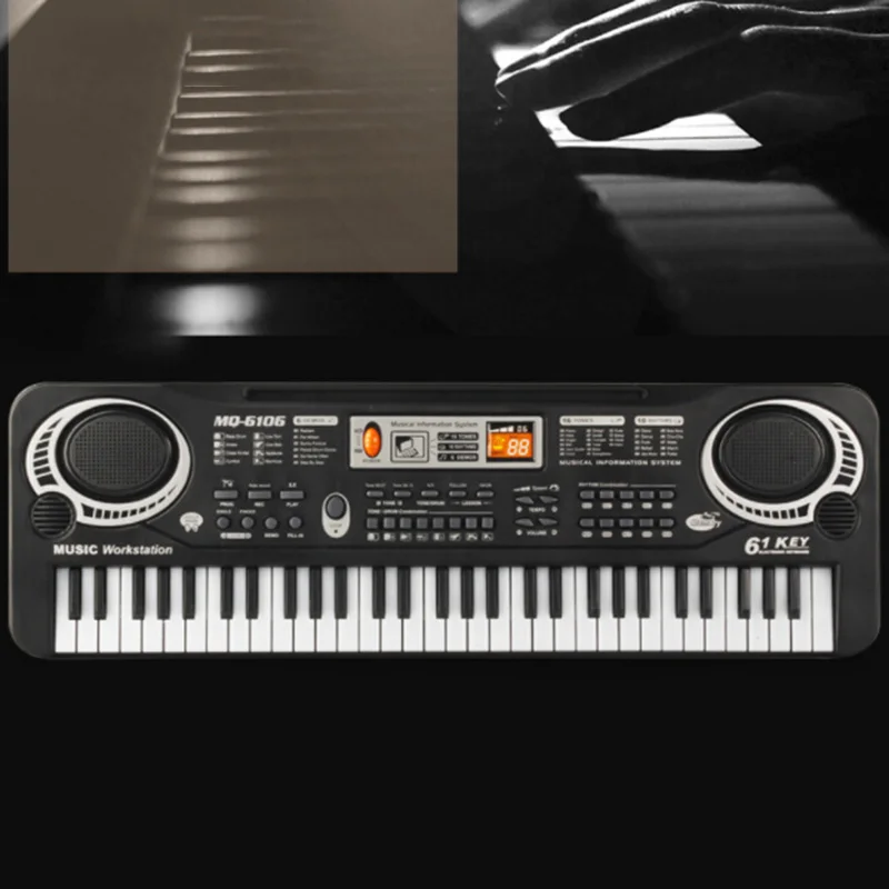 US Fashion Multi-function 61-key Music Electronic Piano Kids Early Education Toy