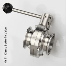SS304 нержавеющая сталь санитарно 1/" до 4" трехзажимной клапан-бабочка доморощенного пива молочного продукта