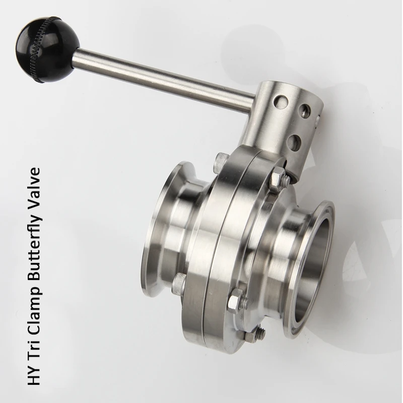 SS304 нержавеющая сталь санитарно 1/2 &quotдо 4&quot трехзажимной клапан-бабочка