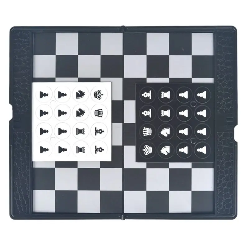 

Foldable Wallet Type International Chess Magnetic Portable Checkers Board Game
