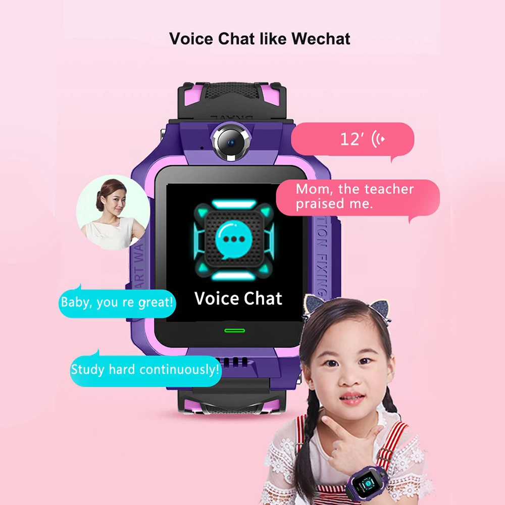 Chamada de Telefone Chat de Voz Presente das Crianças para Ios Crianças Relógio Inteligente Relógios Meninos Meninas Sos Câmera Dupla Lemfo Q19 Android - Image 3