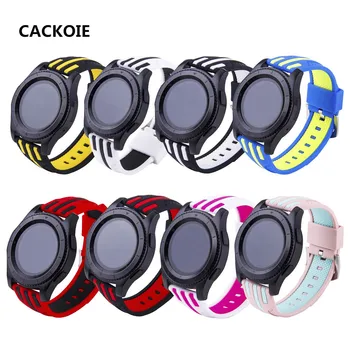 

Smooth and soft silicone strap with Samsung Gear S3 Frontier / Classic strap for Galaxy Watch 46mm two-tone bracelet
