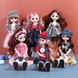 BJD – poupée articulée pour filles, 30 CM, ensemble complet avec vêtements de mode, chaussures, perruque douce, corps en vinyle, cadeau pour filles, jouets mignons à faire soi même, 1/6 
