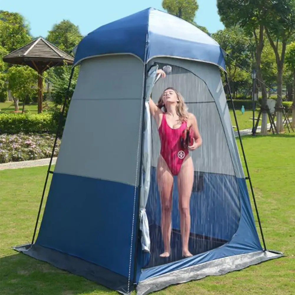 1. Высокое качество: Эта душевая палатка изготовлена из 210D, полиэфирной т...