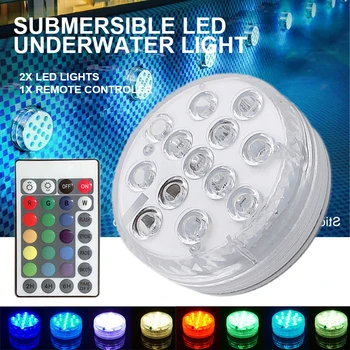 13 Led Rgb Submersible Light Battery Operated Onderwater Licht Fontein Zwembad Vaas Decoratie Nacht Lamp