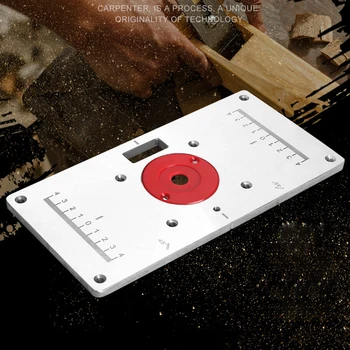 

1pcs Woodworking Slotting Wood Milling Guide Multifunction Aluminum Router Table Insert Plate Trimming Machine Flip Plate Tools