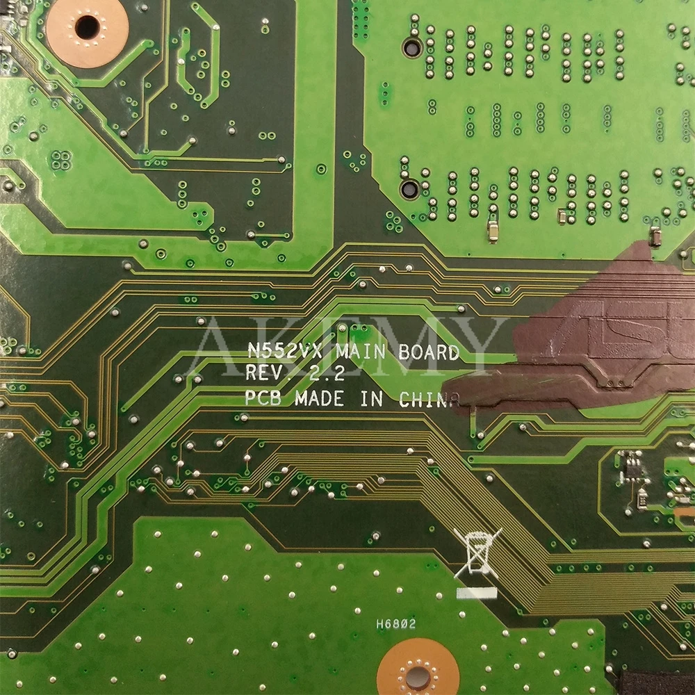 Akemy N552VX материнская плата для ASUS N552VX N552V N552 материнская плата для ноутбука N552VX материнская плата I5-6300HQ GTX950M/2G