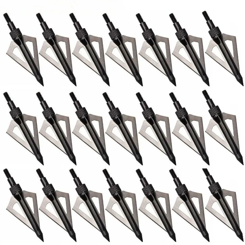 

Archery Arrow Heads 3/6/12 pcs Screw In Broadheads 100gr 3 blade for Hunting Compound Recurve Bow Points Outdoor Accessories