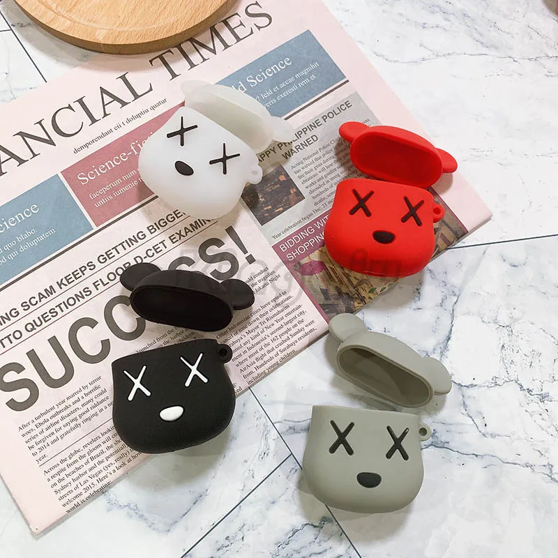Забавный мультяшный чехол для Apple Airpods 3D защитный чехол милый Bluetooth чехол для наушников Модный мягкий силиконовый чехол s Чехол для гарнитуры