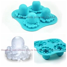 100 шт./лот, силиконовая форма для приготовления осьминога, инструменты для приготовления печенья, формочки для льда, поддоны для кухни, аксессуары для помадки, инструменты