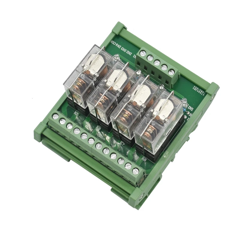 Din рейка крепление Ac/Dc 12 V/24 V Управление 4 Spdt 16A Мощность триггерный релейный модуль, Omron G2R-1-E.X1