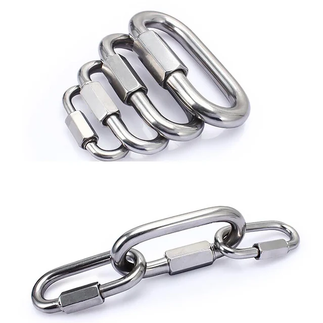 304 316 Stainless Steel Oval Quick Links Safety Snap Hook Climbing