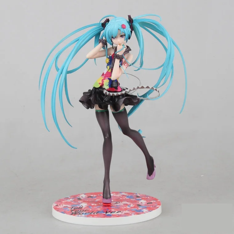 Ceny 21cm hatsune miku rysunek powiedz swojemu światu śnieg MIKU anime figurka figurka wyścigi miku sukienka ver lelakaya zabawki modele