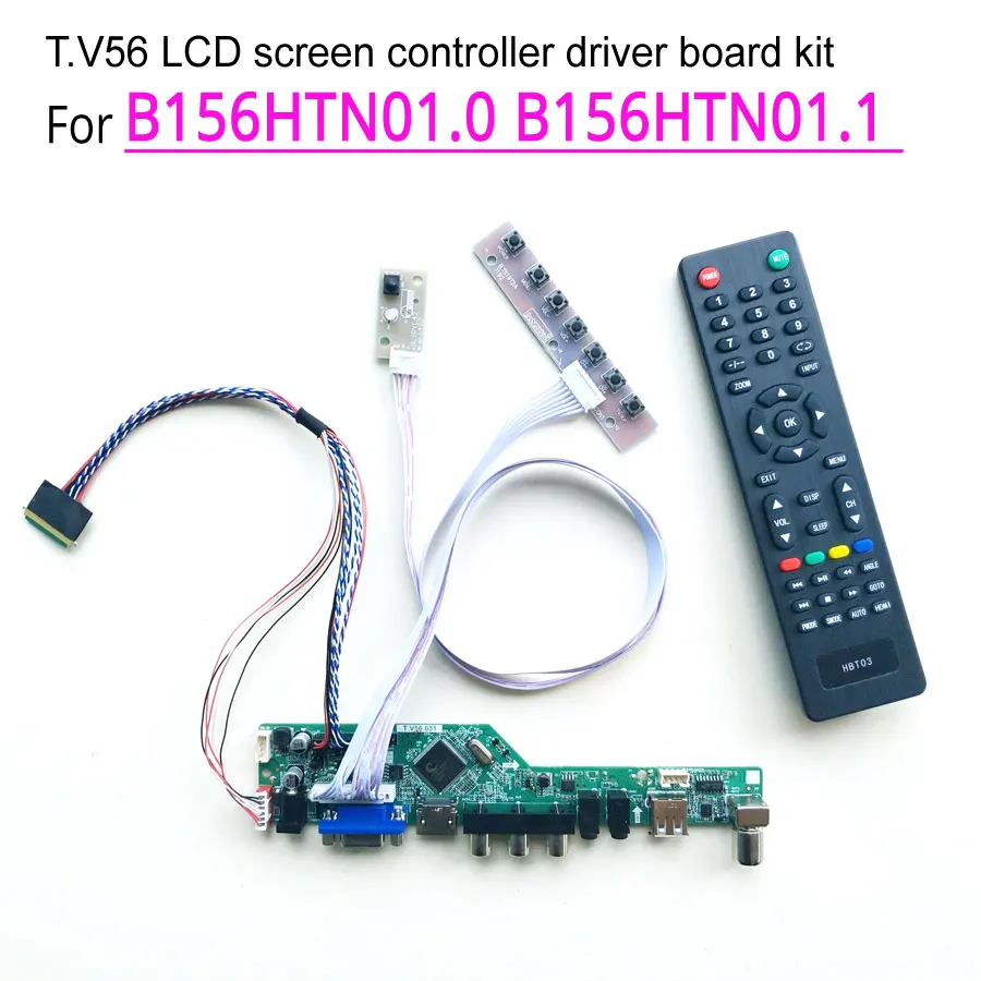 Для B156HTN01.0 B156HTN01.1 панель ноутбука WLED LVDS 40Pin HDMI VGA USB AV 1920*1080 T. V56 дисплей Контроллер привод карты 15," комплект