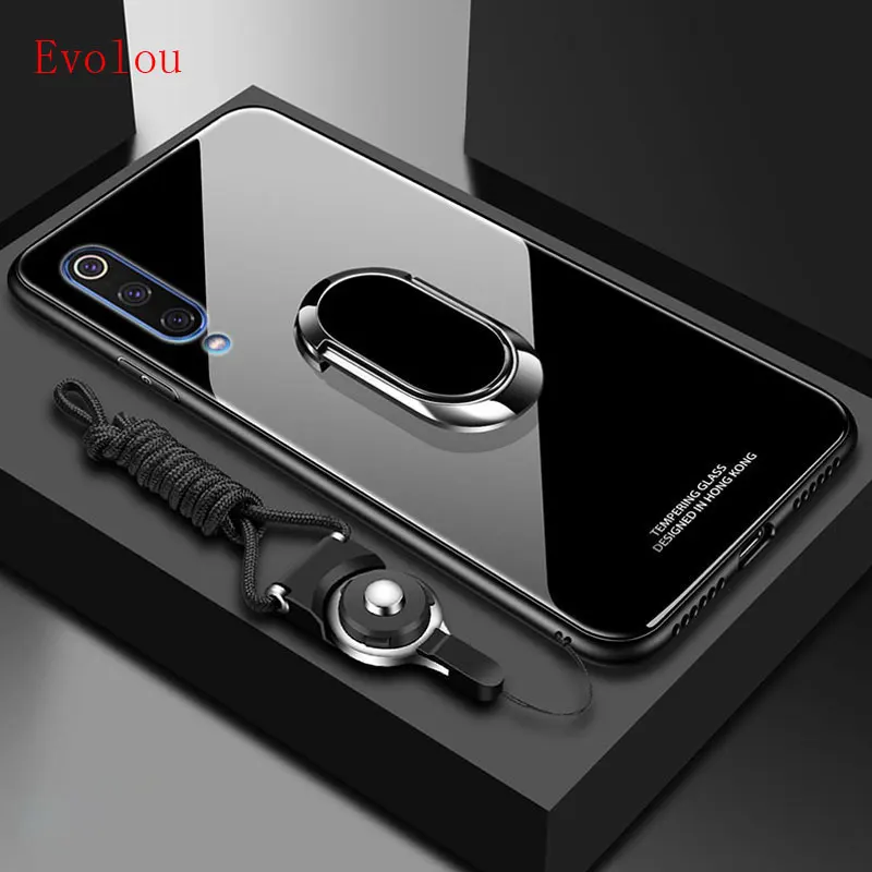 

Stand Ring Magnet Cover For Samsung Galaxy A10 A20 A30 A40 A50 A60 A70 A10E Case Hard Tempered Glass Protective Back Case Cover