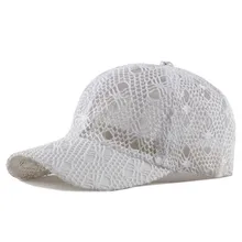 Открытая кружевная Бейсболка для женщин, дышащая летняя кепка Snapback, изогнутая Женская Спортивная Кепка, модная Кепка водителя грузовика Bone